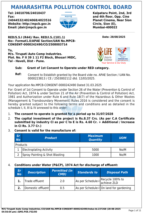 IATF Certificate